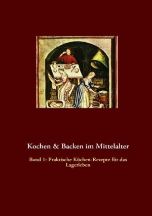 Speisen und Getränke für rustikales Lagerleben oder höfische Pracht - egal ob fahrender Ritter, Landsknecht oder Marketenderin, am heimischen Herd oder im Feldlager, dieses Kochbuch gibt in praktischen, mittelalterlichen Küchen-Rezepten fürs Kochen & Backen im Mittelalter, die sich sowohl auf überlieferte Weise wie auch mit modernen Mitteln zubereiten lassen, Anleitungen zu einer spannenden Reise an die Lagerfeuer im Felde sowie die Herdstellen der Höfe und Backhäuser der Burgen.Von Käse, Brot und Met, von der Mandelmilch und Verjus bis zum Griebenschmalz oder dem aphrodisierenden Nostradamus-Rezept, Suppen, Eintöpfe, Lamm und Kaninchen, Fisch oder Fastenspeise, wer seine Speisen und Getränke fürs mittelalterliche Gewölbe oder fürs Lagerleben nach überlieferten Weisen herstellen will, der wird sich dieses Buch nicht entgehen lassen. Küchenmägde und Burschen erfahren ohne Umschweife in einfachen, verständlichen Anleitungen, die aus mittelalterlichen Rezepten stammen, wie mit den entsprechenden Zutaten Liebesäpfel zu schmackhaften Soßen werden, wie sich Fische in Hirsche verwandeln und wie man am Drehspieß, im Lagertopf oder verschiedenen Pfannen schmackhafte Speisen zubereitet, Süßspeisen herstellt oder Brot am Feuer backt.