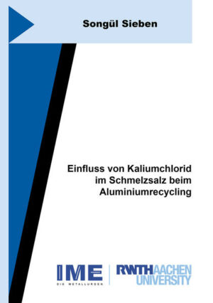 Honighäuschen (Bonn) - Verunreinigte Schrotte, z.B. gebrauchte Getränkedosen, werden in (Kipp)-Drehrohröfen in NaCl-KCl-Salzschmelzen mit einem geringen Zusatz von Fluorid (Na3AlF6 oder CaF2) recycelt. Die Hypothese dieser Arbeit ist, dass KCl aufgrund seines höheren Dampfdrucks im Vergleich zu NaCl in nennenswerten Anteilen aus dem Schmelzsalz verdampft. Auf Grund steigender Kaliumchlorid-Preise, besonders durch die hohe Anfrage in Düngemittelindustrie angetrieben, besteht ein Interesse an einer Reduzierung seines Anteils im Schmelzsalz. Diese Arbeit befasst sich mit dem Einfluss des KCl-Gehalts im Schmelzsalzsystem auf die Koaleszenz und Schmelzausbeute und dem Verdampfungsverhalten der Salzschmelze beim Recyclingprozess beim Einschmelzen von Aluminium und gebrauchten Getränkedosen (UBC). Die experimentellen Arbeiten werden im Labormaßstab durchgeführt. Sowohl die Koaleszenz von Aluminium und als auch von UBC werden in KCl-reduzierten Schmelzen unter Verwendung von Na3AlF6 und CaF2 beurteilt. Zur Erfassung der Verdampfungsneigung des NaCl-KCl-Systems dienen Thermoanalysen der reinen Salzschmelzen, wie auch der Salzschmelzen mit Fluorid und/oder Aluminium. Die Ermittlung der Änderungen der Salzschlackenzusammensetzung beim Einschmelzen von Aluminium und von UBC in KCl-reduzierten-Schmelzen unter Verwendung von Na3AlF6 und CaF2 erfolgt anhand der Schlackenanalysen. Hierbei sollen auch mögliche Reaktionen zwischen dem Schmelzsalz und dem Metall, anhand von Reaktionsprodukten mittels Schlackenanalysen, aufgedeckt werden. Die vorliegende Arbeit wird mit der Gegenüberstellung der Erkenntnisse mit den Ergebnissen der UBC-Einschmelzversuche im Demonstrationsmaßstab abgeschlossen.