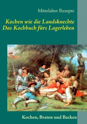 Kochen, Braten und Backen - Rezepte wie im Mittelalter Wenn auch das Handwerk der Landsknechte ein blutiges war, so zeigt sich uns doch heute das Leben und Treiben der Landsknechte im Heerlager als ein buntes und phantasievolles Bild. Und mit diesem turbulenten Leben, und hier vor allem mit den Rezepten für Speis und Trank der Landsknechte, Heerleute und der restlichen Lagerbevölkerung befassen wir uns also nun in diesem Buch. Die Rezepte sind darauf hin ausgesucht und überarbeitet, nach Möglichkeit in jedem Lager schmackhaft zubereitet werden zu können, ohne das erst aufwendig eine Lagerküche errichtet werden muss. Wenn eine solche vorhanden ist, umso besser. Die Zutatenlisten sind zum Teil um moderne Zutaten ergänzt worden, diese runden viele Gerichte sicher ab - wem das aber zu gewagt ist, der lässt sie einfach weg. Und jetzt viel Spaß mit den Rezepten und guten Appetit.