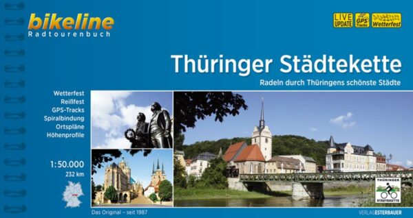 Auf rund 232 Kilometern verbindet der Radfernweg Thüringer Städtekette sieben der schönsten Städte Thüringens und führt dabei auch durch wunderschöne Landstriche