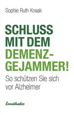 Honighäuschen (Bonn) - Das Schreckgespenst Alzheimer-Demenz ist als angeblich unheilbare Krankheit des Vergessens ein weltweit heikles Thema. Rund um den Erdball leiden bereits mehr als 36 Millionen Menschen daran, in zwanzig Jahren sollen es mehr als 60 Millionen sein. Die Krankheit ist erst seit rund hundert Jahren bekannt (benannt nach dem deutschen Psychiater Alois Alzheimer) und nicht nur Leute ab 65 Jahren sind betroffen.Morbus Alzheimer gilt gemeinhin als nicht therapierbar. Die Autorin Sophie Ruth Knaak bestreitet das vehement, denn sie hat einen anderen als den üblichen Ansatz.Es genügt ihr nicht, die allgemein bekannten, wohlfeilen Ratschläge zu wiederholen. Sie schlägt einen fundamental anderen Weg ein, indem sie nicht nur den gestörten Stoffwechsel im Gehirn für die Krankheit verantwortlich macht, sondern erst einmal nach den Bedingungen dieses Stoffwechsels fragt. Beziehungsweise nach dessen Steuerungselementen.In ihren Augen ist Alzheimer-Demenz eine nicht erkannte Enzymopathie, eine Stoffwechselkrankheit, die auf einer gestörten Enzymaktivität beruht. Auf diese Weise kommt sie zu einer verblüffenden Lösung und einem vielversprechenden Ansatz zur Therapie einer bis heute - angeblich - nicht heilbaren Krankheit.