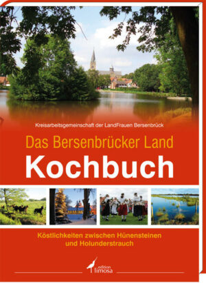 Bei den 160 Rezepten für dieses Buch haben die LandFrauen besonderen Wert auf die Verwendung regionaler, frischer Produkte gelegt und Gerichte gewählt, die leicht nachzukochen sind. Die Rezepte geben einen Einblick in das, was die traditionelle, moderne und regionale Küche heute zu bieten hat. Im Kreis Bersenbrück gibt es neun LandFrauenvereine, die mit ihrem Engagement den Erhalt ländlicher Kultur bewahren möchten und die Weiterentwicklung der Region fördern. Mit rund 1400 Mitgliedern bilden die LandFrauen eine starke Gemeinschaft. Nur so lassen sich gemeinsame Projekte wie dieses Heimatkochbuch umsetzen. Die Menschen im Bersenbrücker Land sind mit ihrer Region stark verwurzelt, sie sind gesellig, vielseitig interessiert und liebenswert. Mehr als 250 wunderschöne Fotografien zeigen Facetten aus dem Leben der Menschen und präsentieren die Schönheit ihrer Heimat. Zahlreiche Geschichten und Anekdoten berichten von gestern und heute sowie von Bräuchen, die heute noch gepflegt werden. Die Region Bersenbrück war und ist von einer vielseitigen Landwirtschaft geprägt. Die starke Pferdezucht  vorwiegend Hannoveraner  hat überregionale Bedeutung. Sonderkulturen bis hin zur Aquakultur nehmen stetig zu. Bauerhofcafés, Hofläden und Ferienangebote sind fast flächendeckend vorhanden. Vor- und nachgelagerte Betriebe tragen zu einer florierenden Landwirtschaft bei. Neben fruchtbarem Ackerland, Wald und Hügeln machen die Moore die Vielfalt der Landschaft komplett. Mit dem Hahnenmoor und dem Grafelder Moor im Norden dem Vinter Moor im Süden, dem Campemoor bei Vörden im Osten ist der Kreis förmlich eingerahmt. "Das Bersenbrücker Land Kochbuch" ist erhältlich im Online-Buchshop Honighäuschen.