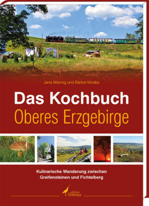 Als 'Gutschmeckguschel' bezeichnet sich der Erzgebirger gerne selber. Für den Feinschmecker gibt es Hummer, Trüffeln, T-Bone-Steaks und französischen Käse, das 'Gutschmeckguschel' liebt Buttermilchgetzen, Raachemad, Schwammesupp und einen gebrotnen Kuhosn. Freilich ist auch der Gebirgsbewohner des 21. Jahrhunderts offen für Neues, mag Pizza, isst Pommes und hantiert beim Chinesen ebenso geschickt mit den Stäbchen, wie seine Zeitgenossen anderer Regionen. Die Oberwiesenthaler Köchin Bärbel Modes und ihre Tochter, die Historikerin und Autorin, Jana Männig, schauten Profis und Hobbyköchen aus der Region über die Schultern. Sie sammelten Lieblingsrezepte und Zubereitungstipps, kamen mit den Menschen ins Gespräch und haben nebenbei die eine oder andere heitere, interessante oder berührende Geschichte erfahren und für Sie aufgeschrieben. Illustriert werden Rezepte und Anekdoten von wunderschönen Fotos einer einzigartigen Region. 'Für dieses Buch haben wir leckere und leicht nachzukochende, regionaltypische und auch moderne Rezepte gesammelt und ausprobiert. An der Kartoffel kommt diese Auswahl ebenso wenig vorbei, wie am Neunerlei, doch ist es damit noch lange nicht getan. Vielen professionellen Köchen und Köchinnen, aber auch Nachbarn, Freunden und Bekannten haben wir beim Kochen und Backen über die Schulter geschaut. Traditionelles und Altbekanntes aber auch interessante Neuschöpfungen kamen uns bei unseren Reisen auf die Teller', so die Autorinnen. Mancher Skifahrer wird sich beglückt an den Moment erinnern, als ihm im gemütlichen Gasthaus eine dampfende Portion Gulasch mit Knödeln serviert wurde - ganz gleich ob auf sächsischer oder auf böhmischer Seite. Die Küchen jenseits und diesseits der Grenze sind sich seltsam fern und nah zugleich. Und wenn auch der Fokus auf den Gebieten rund um Scheibenberg, Pöhlberg, Bärenstein und Fichtelberg liegt, riskieren die Autorinnen doch gern einen Blick in Richtung Krušné hory - dem Erzgebirge auf böhmischer Seite. So unwirtlich zeitweise das Klima ist, so karg die Vegetation mitunter erscheint, der Erzgebirger liebt seine Heimat und passte sich zu allen Zeiten den Gegebenheiten an. Wenn der Boden kaum mehr als Kartoffeln hergibt, dann entstehen Rezepte rund um die braune Knolle, die in ihrer Mannigfaltigkeit ihresgleichen suchen. Was aus Wäldern und Flüssen herausgeholt werden konnte, wurde haltbar gemacht und wenn es etwas zu feiern gab, dann ließen sich auch die Gebirgsbewohner nicht lumpen. Allein neun verschiedene Gerichte umfasst das traditionelle Weihnachtsessen im 'Weihnachtsland Erzgebirge'. Die Rezepte dafür finden Sie in diesem Buch.