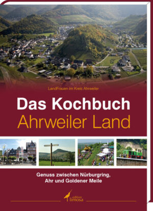 Die Landfrauen engagieren sich für das Wohlergehen der Menschen im ländlichen Raum. Ihre Wurzeln finden sich in Landwirtschaft und Weinbau. Themen rund um die Ernährung liegen den Landfrauen am Herzen. 'Die Herausgabe dieses Kochbuches soll einen Beitrag zu gutem und bewusstem Essen leisten, aber auch ein Stück weit unsere Heimat abbilden, nicht nur in Bildern und Artikeln über Land und Leute, sondern auch in der Produktion von Nahrungsmitteln, die im Kreis Ahrweiler strukturell sehr unterschiedlich ist. Uns ist es wichtig, mit diesem Kochbuch auch Einblicke in Betriebe der Nahrungsmittelproduktion gewähren zu können', erklärt Ingrid Strohe, Vorsitzende der LandFrauen im Kreis Ahrweiler. Wunderschöne Eifellandschaften, Dörfer, Städte, Sehenswürdigkeiten sowie Kultur, Feste und Bräuche laden zum Verweilen im ländlichen Kreis Ahrweiler ein. Hier schlängelt sich die Ahr romantisch im Tal der sonnenverwöhnten Ahrberge von Weinort zu Weinort. Im Herzen der Hocheifel liegt das beschauliche Städtchen Adenau, bekannt bei Rennsportfreunden aus aller Welt, die den Nürburgring mit der beliebten Nordschleife immer wieder aufsuchen. An der unteren Ahr erwähnenswert Bad Neuenahr- Ahrweiler mit dem schmucken Fachwerkstädtchen Ahrweiler, der Laurentiuskirche, Römervilla oder auch dem Regierungsbunker. Die Kuranlagen von Bad Neuenahr vermitteln das besondere Flair einer Kurstadt. „Die Brücke von Remagen“ verweist in der Verfilmung auf die Geschichte am Rhein, aber auch das bekannte Benediktinerkloster Maria Laach besticht mit der Klosterkirche. Erdgeschichtlich interessant ist der Vulkanismus des Brohltals. Nicht minder abwechslungsreich ist das landwirtschaftliche und kulturelle Leben. An der Ahr dominiert der Weinbau. Jeder Ort legt Wert auf sein Wein- oder Winzerfest, seine Weinmajestäten. Das kleine Flüsschen bietet inzwischen auch wieder Lebensraum für Lachse. Die Grafschaft bietet gute Voraussetzungen für Obst-, Gemüse, und Zuckerrübenanbau. Im Übrigen gilt: Je höher die Orte in der hügeligen Eifel liegen, desto schlechter die Böden: Entsprechend der Bodenqualitäten und Höhenlagen wird Getreide angebaut oder Vieh- und Weidewirtschaft betrieben. Es gibt Wochenmärkte, Hoffeste, Hofläden und Betriebe, die ihre Spezialitäten direkt dem Verbraucher anbieten, nicht zu vergessen die saisonalen Straußwirtschaften mit reichhaltigen kulinarischen Angeboten. Die Menschen essen und genießen gutbürgerlich. Dabei stehen alte Gerichte wie Döppekoche genauso auf dem Speiseplan wie Menüs mit frischen Produkten aus der Region. Dieses Kochbuch lädt nicht nur zum kulinarischen Entdecken ein - mehr als 150 Rezepte, über 25 informative Textbeiträge und Geschichten sowie zahlreiche Fotografien von Landschaft und Kultur werden präsentiert.