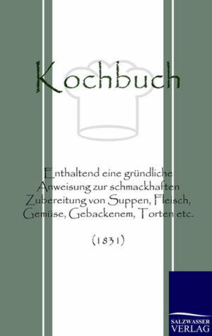 Neuauflage des 1831 zum letzten Mal erschienenen umfassenden Kochbuchs für die Hausfrau. Wie seinerzeit üblich, ist das das Buch wesentlich ausführlicher und genauer als heutige Kochbücher. Zum Nachkochen tradtioneller Gerichte aller Art wärmstens empfohlen. Mit einem umfangreichen Sachregister versehen.