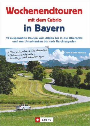 Der Himmel über Bayern strahlt bekanntlich gerne weiß-blau  und den besten Blick darauf hat man auf Cabriotouren durch Bayern. Also flugs das Wagendach geöffnet und hinaus geht es auf Wochenendtour mit dem Cabrio in die bayerische Landschaft! Ob entlang der Alpenstraße