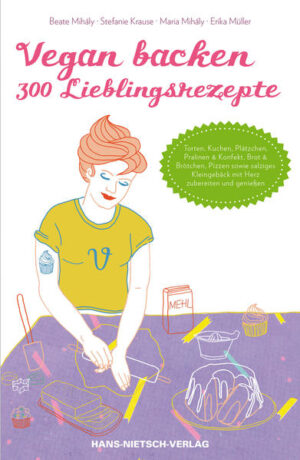 Das derzeit umfangreichste vegane Backbuch - sehr praxisorientiert und leicht umsetzbar, für Anfänger, Hobbybäcker und Profis Begeistert davon, wie gesund und vital sie sich mit dem veganen Lebensstil fühlten, begannen die vier Autorinnen die Möglichkeiten der veganen Küche ausgiebig zu studieren und neue Rezepte zu entwickeln. So entstanden köstliche vegane Alternativen zu allen Highlights der herkömmlichen Koch- und Backkunst, die mehr als deutlich zeigen: Vegan tut gut, schmeckt lecker und macht Spaß! Ihr erstes Buch „Vegan backen - 300 Lieblingsrezepte“ stellt mehr als 300 einfache, mittelschwere und anspruchsvolle vegane Backrezepte vor