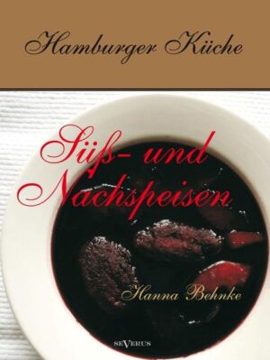 Traditionelle Hamburger Küche in seiner süßesten Form. Hanna Behnke sammelte im Jahr 1923 Rezepte für Kompotte, Marmeladen, Getränke, Desserts und Gebäck aus dem alten Hamburg und stellte sie in einem Kochbuch zusammen, das keine Wünsche offen lässt. Eine große Auswahl für Naschkatzen und Hobbybäcker und die seltene Gelegenheit, original Hamburger Leckereien aus Großmutters Zeiten wiederzuentdecken.