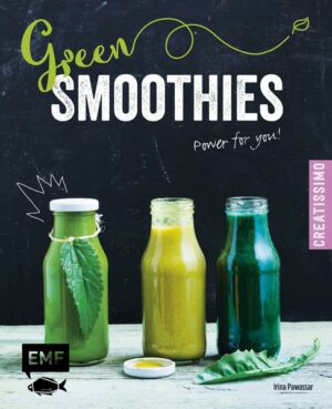 Grüne Smoothies liegen voll im Trend! Diese farbigen Shakes sind nicht nur superlecker, sondern auch noch richtig gesund: Mit viel grünem Gemüse, frischen Kräutern, Superfoods und süßem Obst haben sie einen hohen Chlorophyll-Anteil, welcher entgiftend wirkt und die körpereignen Abwehrkräfte stärkt. Zudem stecken zahlreiche Vitamine, Mineral- und Vitalstoffe in den kleinen Powerdrinks. Der Clou daran: Die Zubereitung macht viel Spaß und ist im Handumdrehen erledigt. Mit den abwechslungsreichen Rezepten im Buch  zusammengestellt von der Raw-Food-Expertin Irina Pawassar und dem Smoothie-Label Superdanke  können Sie jeden Tag ein bisschen Gesundheit und Power aus dem Glas genießen. Power for you goes green! "Green Smoothies - Power for you!" ist erhältlich im Online-Buchshop Honighäuschen.