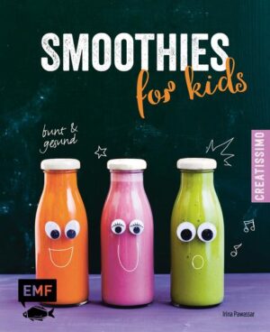 Sie sind wild, sie sind bunt und sooo gesund! Mit diesen 20 kunterbunten Smoothies tun Sie Ihren Lieblingen nur Gutes! Ob als Vitaminbombe für kleine Energiebündel, schneller Müsli-Ersatz für müde Morgenmuffel oder leckerer Snack für große Genießer, diese Powerdrinks sind im Handumdrehen zubereitet und randvoll mit Superfoods und gesunden Vitalstoffen. Mango Mandy, Mr. Strawberry und Banana Coco Joe bringen bunte Party-Laune mit und, wenn Kräuter und Gemüse selbst gesammelt und geerntet werden können, schmecken Green Smoothies umso besser. Die erfahrene Raw-Food-Expertin Irina Pawassar nennt Tipps und Tricks, die Natur gemeinsam zu entdecken und so gesunde Ernährung zum Erlebnis für die ganze Familie zu machen. Power for you - Power for your Kids!