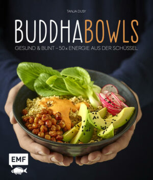 Schalen voller gesunder Köstlichkeiten! Auf den Speisekarten angesagter Lokale sind sie mittlerweile ein Muss: Buddha-Bowls machen nicht nur glücklich und zufrieden, sondern sind noch dazu richtig gesund. Die ausgewogene Zusammenstellung aus Kohlenhydrat-, Fett-und Proteinquellen versorgt den Körper mit allem, was er braucht, um Kraft zu tanken. In Buddha Bowls stellt die Bestseller-Autorin Tanja Dusy 50 Rezepte für Breakfast Bowls, schnelle Easy Bowls und raffinierte Super Bowls zusammen und gibt den Lesern außerdem zahlreiche Grundrezepte an die Hand, damit das Kombinieren eigener Bowl-Kreationen im Handumdrehen gelingt. So kann jeder seine eigene Lieblingskreation schaffen  auch Vegetarier und Veganer kommen voll auf ihre Kosten! "Buddha-Bowls" ist erhältlich im Online-Buchshop Honighäuschen.