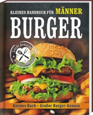 Kleines Buch - Großer Burger-Genuss! Leicht gemacht - schnell und lecker! Obwohl es in diesem Buch schon lange nicht mehr um den Ursprung des Burgers geht, wird dieser jedoch kurz erklärt. Aber dann gehts los: Zuerst kommen die zeitlosen Klassiker wie Barbecue-Burger, Cheese-Burger, der Doppeldecker, die mit und die ohne Füllung, die mit Fisch und die Veggis. Dann kommen die großen Gourmet-Burger, die mit Orangenmarmelade, Pastrami, die gesmokten, die mit Trüffel oder Spargel, die mit Lachs oder Thunfisch. Fast zum Schluss kommen die Stars aus aller Welt. Burger einmal rund um die Erde. Und als letztes haben wir die besten Nebenrollen: Dips, Saucen, schnell eingelegtes und Salate. Wer bis hier gekommen ist, gönnt sich einen Orangen-Limetten-Eistee. 97 Rezepte, alle bebildert, alle mit Lust zum Probieren - noch Schlimmer - zum gleich essen. Hardcover, matt mit Spotlack, Format: 12,0 x 15,0 cm