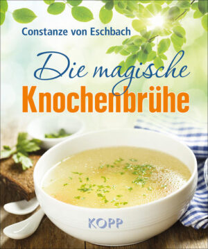 Die Wiederentdeckung der Knochenbrühe Wie die Wundersuppe unserer Großmütter für schmackhafte Gerichte, Gesundheit und Wohlbefinden sorgt Was heute gerne schon mal als Zaubertrank bezeichnet wird, hat für die menschliche Ernährung eine Tradition, die bis in die Steinzeit zurückreicht. Selbst gemachte Knochensuppe ist leicht verdaulich, wärmt den Körper und spendet großzügig schnell verfügbare Energie. Das wussten schon unsere Vorfahren. Die Wunderbrühe ist ein guter Proteinlieferant und enthält aus den Knochen gelöste Gelatine und Kollagen. Cellulite, Gelenkentzündungen und -degenerationen profitieren davon ebenso wie eine straff durchblutete Haut, glänzende und füllige Haare sowie feste Nägel. Bei geringem Kalorien- und Kohlenhydratgehalt liefert die Wunderbrühe Keratin, Vitamine und wertvolle Mineralien. Sie stärkt die Gedächtnisfunktionen, fördert einen gesunden, erholsamen Schlaf und aktiviert das Immunsystem. Was unsere Großmütter schon lange wussten, bestätigen heute wissenschaftliche Untersuchungen. Fakten sprechen dafür, dass die Knochenbrühe Gesundheit, Wohlbefinden und Aussehen positiv beeinflusst und den Alterungsprozess erst mal pausieren lässt. Frisch und selbst gemacht ist die Knochenbrühe am besten. Und wenn die Suppe bis zu sechs Stunden köcheln kann, sind alle wertvollen Bestandteile in der Suppe gelöst. Wie das geht, welche Zutaten in die Suppe gehören und was dabei zu beachten ist, erklärt das Kapitel Grundrezepte für die Knochensuppe. Und damit es nicht immer die gleiche Suppe gibt, bietet der Rezeptteil vielfältige Anregungen für schmackhafte Gerichte, die auf Basis der Knochensuppe zubereitet werden können. Ein spezielles Kapitel verweist auf die großartigen Heilwirkungen der Knochensuppe bei besonderen Bedürfnissen und Krankheitssymptomen. Die Suppe wird dabei mit weiteren heilenden Nahrungsmitteln und Superfoods verfeinert. Und das alles ohne Nebenwirkungen. Zur Auswahl stehen beispielsweise ein Energiedrink für mehr Leistungsfähigkeit und schnelle Regeneration, ein Anti-Aging-Süppchen, das den Alterungsprozess dämpft, typische Altersbeschwerden abwehrt und Körper und Geist fit hält, ein Liebestrunk, der die Sinnenfreuden fördert und die Durchblutung steigert oder eine Suppe bei Erkältungen oder entzündlichen Erkrankungen, die das Immunsystem stärkt und die Körperkräfte reaktiviert. Schön, schlank und gesund mit der Wundersuppe Knochenbrühe Basisrezepte für Zubereitung und Aufbewahrung Großer Rezeptteil mit vielen schmackhaften Gerichten auf Basis der Knochenbrühe Heilende Knochenbrühe bei Erkältung, Gelenkdegeneration, Cellulite, Altersbeschwerden, Entzündungen, Schlafstörungen Zaubersuppe zum Abnehmen, für schöne Haut und glänzende Haare, zur Stärkung der Knochen, zur Entgiftung, zur Steigerung der Sehkraft und für mehr Energie "Die magische Knochenbrühe" ist erhältlich im Online-Buchshop Honighäuschen.