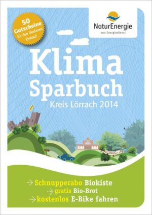 Nach dem Einkauf im Weltladen einen kostenlosen Schokoriegel naschen oder beim Bio-Bäcker ein Brot geschenkt bekommen: Das Klimasparbuch Lörrach enthält attraktive und nachhaltige Angebote im gesamten Landkreis. Bio-Märkte und Hofläden, Secondhand-Shops, Fahrradläden und viele mehr verlocken die Klimasparbuch-Leser mit tollen Gutscheinen zu mehr Nachhaltigkeit! Dazu gibt das praktische Büchlein im Sparbuchformat hilfreiche Tipps für einen ökofairen Alltag. Für Eilige wartet eine Übersicht der zehn wirkungsvollsten Klimatipps: Sie kosten nur wenig Zeit, bewirken dafür aber eine Menge für unser Klima – etwa der Wechsel zu einem Ökostromanbieter oder der Umstieg auf öffentliche Verkehrsmittel. Auch prominente Unterstützer wie der Sternekoch Mario Kotaska und Sängerin Annett Louisan verraten ihre ganz persönlichen Sparpotentiale. Der oekom e.V. gibt das Klimasparbuch in Zusammenarbeit mit Energiedienst heraus. Das Klimasparbuch ist ab 1. Oktober im Buchhandel erhältlich.