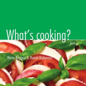 „What´s cooking?“ ist ein Kochbuch, das in vielen Dingen ein wenig von der „Norm“ abweicht. „Was ist los in der Küche?“ ist die Frage. Um Menschen wieder zurück an den Herd zu bekommen haben sich die Autoren einiges einfallen lassen. Aufwendig klingende Rezepte werden einfach und somit für jeden nachvollziehbar erklärt. M. Diekmann und M. Roggow verzichten nicht nur auf teure oder schwer zu bekommende Zutaten, sondern auch bewusst auf jegliche Fotos zu den einzelnen Rezepten. „Wer sich beim Nachkochen an Fotos in diversen Kochbüchern orientiert verzweifelt schnell, da diese oft von professionellen Fooddesignern hergestellt werden und meistens nicht mal ansatzweise dem Ergebnis ähneln“. Um diesen Frust gar nicht erst aufkommen zu lassen spicken sie ihr Buch mit herrlich witzigen Zeichnungen von Wilfried Holz. Das Buch spricht sowohl Kochlaien als auch „angehende Kochprofis“ an, da es mit seinen Rezepten nicht zum „stumpfen Nachkochen“ sondern viel mehr auch zum variieren und selbst kreieren anregt. Neben den Zeichnungen findet sich auch die ein oder andere „Anekdote“ die zum schmunzeln anregen. Aus verschiedensten Sparten wie Suppen, Vor- und Hauptspeisen, Desserts, Grillen etc. hat der Leser eine große Auswahl an Rezepten. Als kleines „Bonbon“ gibt es zum Ende des Buches ein „Komplett-Paket“ zu Silvester. Dies enthält nicht nur Rezepte, sondern auch Tipps, Spiel und mehr um eine stilechte Silvesterparty zu feiern.