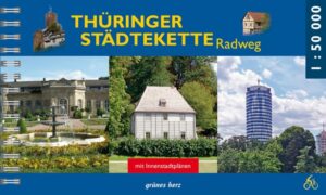 Wie Perlen auf einer langen Kette liegen die sechs bedeutendsten Städte Thüringens auf einer Linie aufgereiht: EisenachGothaErfurtWeimarJenaGera. Für den Städteketten Radwanderweg wurde diese in nordöstliche Richtung bis Altenburg auf 225 km verlängert. Der durchgängig markierte Radwanderweg bietet dem Radfahrer eine abwechslungsreiche thüringische Landschaft gepaart mit kunst- und kulturhistorischen Einblicken in die Thüringer Städte. 20 Kartenblätter sowie 7 Innenstadtpläne