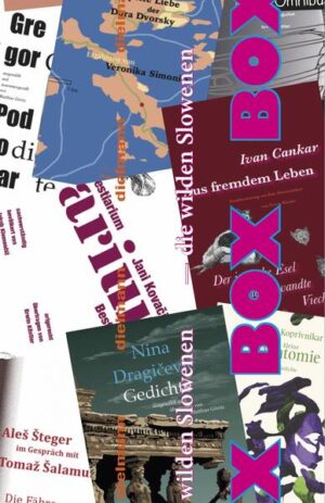 BOX - die wilder Slowenen: 16 schmucke Bändchen unserer 16er-Reihe zum Gastland-Auftritt Sloweniens 2023 | Miha Mazzini
