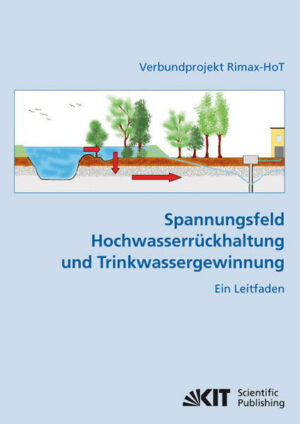 Honighäuschen (Bonn) - Viele Talauen sind sowohl für die Gewinnung von Trinkwasser aus Grundwasser, als auch für die Schaffung von Hochwasserrückhalteräumen geeignet. Im vorliegenden Leitfaden werden die Prozesse des Stofftransports von der fließenden Welle über den Retentionsraum bis zu den Entnahmebrunnen eines Wasserwerks vorgestellt. Es wird deren Einfluss auf ein höheres Risiko der Verunreinigung der Grundwasserressource durch den Eintrag von Schadstoffen aus den Retentionsräumen diskutiert.
