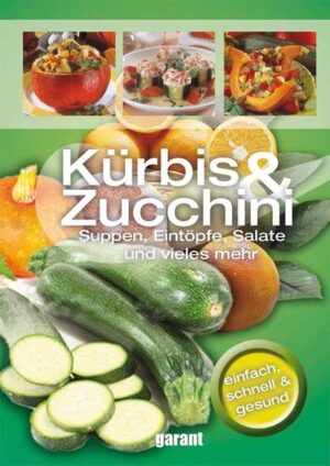 Die Zucchini, eher noch als der Kürbis, hat schon längere Zeit in unseren Küchen Einzug gehalten. Der Kürbis, der lange Zeit in Vergessenheit geraten war, feiert erst seit Kurzem wieder ein Comeback. Zu Fleischgerichten mit Geflügel, Rind- oder Schweinefleisch harmonieren die leckeren Gemüsefrüchte – Zucchini und Kürbis – ebenso gut wie zu Fisch und Pastaspeisen. Wir haben für Sie die herrlichsten Rezepte gesammelt und ausprobiert, damit Sie Ihre Lieben damit verwöhnen können. Alle Rezepte sind übersichtlich zusammengestellt, durchgehend mit farbigen Abbildungen versehen und Schritt für Schritt erklärt. Ein ausführlicher Ratgeberteil, der viele Tipps und Tricks verrät, garantiert den Erfolg. Gutes Gelingen und viel Spaß beim Kochen, Backen und Genießen.