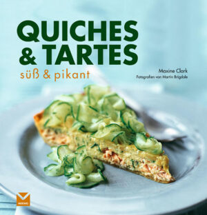 Von Roquefort-Tarte mit Walnuss-Knoblauch-Dressing über Lachs-Dill-Parmesan-Quiche mit marinierter Gurke bis zu Karamelisierter Pfirsich-Tarte: Quiches und Tartes, die französischen Klassiker aus dem Ofen, sind einfach unwiderstehlich. Neben vielen verführerischen Rezepten für süße und pikante Quiches und Tartes bietet das Buch alle Grundlagen für das perfekte Backergebnis, Schritt für Schritt erklärt: Rezepte für verschiedene Teigsorten, Backtipps und Deko-Ideen. Erscheint in gleicher Ausstattung wie Brot backen, Schokolade, Grillen, Thailändisch kochen und die Neuerscheinung Pizza, Calzone & Focaccia.