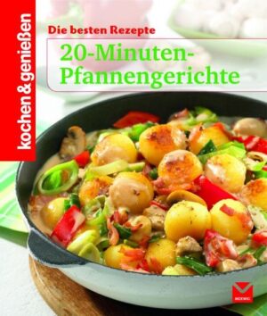 Im Alltag fehlt häufig die Zeit zum Kochen – und wer nicht auf teure und ungesunde Fertiggerichte zurückgreifen, aber gleichzeitig Abwechslung auf den Tisch bringen will, braucht schnelle Rezeptideen. Besonders in der Pfanne lassen sich schnell und unkompliziert tolle Gerichte kochen. Von Fleisch-, Fisch-, Gemüse- und Nudelgerichten bis hin zu süßen Hauptspeisen bietet 20-Minuten-Pfannengerichte über 40 Rezepte, die alle in nur 20 Minuten gelingen!