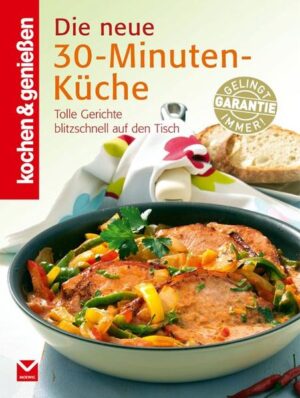 BLITZSCHNELL - KÖSTLICHE GERICHTE IN 30 MINUTEN Es ist mal wieder keine Zeit zum Kochen? Oft gibt es Situationen im Alltag, in denen man am liebsten zum Fertiggericht greifen würde. Dabei lassen sich ganz leckere, gesunde und abwechslungsreiche Gerichte schnell und einfach zubereiten! Dieses Kochbuch bietet tolle Rezeptideen mit Fleisch, Fisch, Gemüse, Kartoffeln, Pasta und Co.: fantastische Pfannengerichte, Knuspriges aus dem Ofen, Herzhaftes für Gourmets, Leichtes für die Figur und zuckersüße Desserts. Mit über 150 Blitz-Rezepten eignet sich "Die neue 30-Minuten-Küche" für alle, die trotz schnellen Kochens nicht auf Qualität und Genuss verzichten wollen.