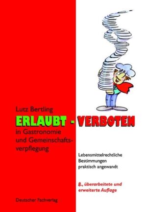 Das seit vielen Jahren in der Branche geschätzte Buch "Erlaubt - Verboten in Gastronomie und Gemeinschaftsverpflegung" wurde für die 8. Auflage wiederum erweitert und aktualisiert. Es vermittelt Gastronomen und den Verantwortlichen in der Gemeinschaftsverpflegung die Grundlagen des Lebensmittelrechts für die tägliche Praxis. Neben den lebensmittelrechtlichen Vorschriften erhält der Leser - ausführliche Informationen über die Hygienevorsorge, - die einzelnen Kennzeichnungselemente, - die Zusammensetzung und Beschaffenheit bestimmter Lebensmittel sowie - die Praxis der Lebensmittelüberwachung. Die Neuregelungen der „Basisverordnung des Europäischen Lebensmittel-rechts“ sowie die vom Europäischen Parlament im April 2004 verabschiedete „Verordnung über Lebensmittelhygiene“ wurden - neben zahlreichen weiteren geänderten Vorschriften des Lebensmittelrechts - in der vorliegenden Neuauflage berücksichtigt. Vorwort * Pflichten der Verantwortlichen im GV- und Gastronomie-Bereich * Produkthaftung * Hygiene * Allgemeines über Mikroorganismen * Lebensmittelhygiene-Verordnung (LMHV) * Zusammensetzung und Beschaffenheit bestimmter Lebensmittel und Lebensmittelgruppen * Spezielle Zusatzstoffe und Zutaten - Verwendung und Kenntlichmachung * Klassennamen und E-Nummern * Kennzeichnung verpackter Lebensmittel * Genetisch veränderte Lebensmittel * Getränkeschankanlagen - Technische Anforderungen und Hygiene * Lebensmittelüberwachung * Gesetzliche Grundlagen und Literatur * Lebensmittelhygiene-Verordnung (LMHV) vom 05. 08. 1997 * Verordnung (EG) Nr. 852/2004 über Lebensmittelhygiene vom 29. 04. 2004 * Entscheidung mit Durchführungsvorschriften zu der Richtlinie 91/493/EWG betreffend die Eigenkontrolle bei Fischereierzeugnissen vom 20.05.1994