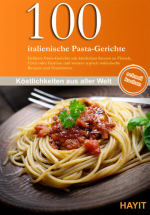 Wann sind Pasta al dente? Wie stellt man selbst Pasta her? Gibt es Pasta auch zum Dessert? Diese und viele weitere Fragen werden im Buch „100 italienische Pastagerichte“ aus der Serie „Köstlichkeiten aus aller Welt" geklärt. Ob zu Fisch, Fleisch, Gemüse oder Käse - die italienische Pasta ist aus vielen Küchen heute nicht mehr wegzudenken. Ob gefüllt oder überbacken, als Gnocchi oder Crespelle-Nudeln, es gibt sie nicht nur in verschiedenen Farben, Formen und Geschmacksrichtungen, sondern auch zu jeder erdenklichen Sauce oder Fleischsorte.