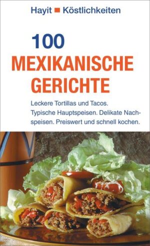 Mexikanische Gerichte preiswert, schnell und einfach zubereitet. Eine kulinarische Reise mit 100 Rezepten durch die unterschiedlichen Regionen Mexikos. Von vielfältigen Tortilla-Gerichten bis zu köstlichsten Backwaren und Desserts. -Mexikanische Speisekarte: Fleisch-, Fisch- und Gemüsegerichte, Soßen und Moles, Süßspeisen und mexikanische Getränke -Tortillas, Corundas & Enchiladas: ... und ihre köstlichsten Füllungen -Richtig würzen: Alle wichtigen Gewürze im Überblick Unkompliziert kochen: Für die Zubereitung der Gerichte sind keine aufwändigen und komplizierten Vorbereitungen erforderlich. Preiswert kochen: Köstlich-Raffiniertes muss nicht teuer sein, dafür sorgen die ausgewählten Zutaten. Schnell kochen: Um mexikanische Gerichte auf den Tisch zu bringen, muss man nicht stundenlang in der Küche stehen.