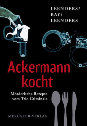 Ackermann tanzt ? Ackermann kocht ! Das Klever KK 11 hat soeben im Roman „Die Burg“ einen gefährlichen Bombenleger verhaftet, da taucht ein neues Problem am Horizont auf: Was schenkt man dem beliebten Kollegen van Appeldorn, wenn er demnächst eine große Feier anlässlich der Geburt seines Sohnes Paul ausrichtet? Die Lösung findet wieder einmal der pfiffige Kommissar Jupp Ackermann: „Freund Norbert meint doch, dat er sich jetzt - wie hat er et noch so schön gesagt - mehr im Haushalt einbringen sollte. Er will vor allem dat Kochen übernehmen. Wir machen dem zusammen ein eigenet Kochbuch. Mit ganz simple Rezepte. Der schafft et doch sonst, sogar Miracoli zu versauen. Jeder von uns, alle Kollegen schreiben ihre Lieblingsrezepte auf.“ So entstand ein sachdienliches Album mit den besten Empfehlungen des gesamten Kommissariats, eine bunte Mischung wohlschmeckender Gerichte, leicht nachzukochen und sauber geordnet nach herzhaften Vorspeisen, deftigen Hauptgerichten und einigen leckeren Nachtisch-Kreationen. Jede Rezeptgruppe wird durch eine kurze Entstehungsgeschichte eingeleitet. Ein vergnügliches Lese- und Kochbuch für alle Niederrheiner - und nicht nur die - mit witzigen Farbfotos und Zeichnungen aus dem reichen Fundus der Mitarbeiter. Leenders / Bay / Leenders Ackermann kocht Mörderische Rezepte vom Trio Criminale 128 Seiten in Farbe, Format 16,5 x 24 cm, gebunden, ISBN 978-3-87463-416-8, € 18,90 Unser Urteil: Lesen - Lachen - Kochen!