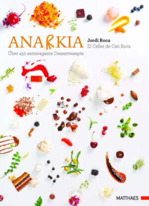 Anarkia - die Welt der Desserts des El Celler de Can Roca, dem 3-Sterne Restaurant der Roca-Brüder in Girona. Jordi, der Patissier, wurde 2014 vom „Restaurant magazin“ als „World’s Best Pastry Chef“ gekürt. In Anarkia zeigt er in 115 Kreationen, 478 Rezepten und über 2000 Fotos seine ganze Meisterschaft. Es ist wie ein Kompendium der extravagantesten und kreativsten Desserts, die es zur Zeit gibt. Durch einen sehr guten Technikteil und viele Schritt-für-Schritt-Aufnahmen sind die Kunstwerke von Jordi Roca für Profis und sehr ambitionierte Hobbypatissiers verständlich und auch machbar. Ein Buch, das so außergewöhnlich, kreativ, umfassend und exzellent ist, dass es ein must have in jeder gut sortierten kulinarischen Bibliothek ist.