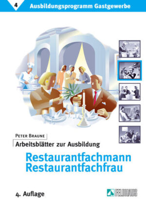 Für das 1.-3. Ausbildungsjahr. - Das Konzept des Ausbildungsprogramms hat sich seit 1980 bewährt, es wurde zum Standardwerk. Bei der Entwicklung der Neuauflage haben Verlag und Autor der didaktischen Gestaltung besondere Beachtung geschenkt. Durch die Neuordnung der Ausbildung wird vieles anders - Lernen bleibt einfach. Ein Plus für Lehrende und Lernende, ein Plus für den Gast, der im Mittelpunkt steht. Um allen Beteiligten die betriebliche Ausbildung im Gastgewerbe auch nach dem aktualisierten Berufsbild zu vereinfachen, bleibt es dabei: Jedes Lernziel des inhaltlich vorgeschriebenen Ausbildungsrahmenplans bildet einen Abschnitt in den beiden Teilen, aus denen das Ausbildungsprogramm besteht. Die Arbeitsblätter helfen bei Anwendung und Kontrolle der erworbenen Kenntnisse und Fertigkeiten im jeweiligen Handlungsfeld durch sinnvolle Vorgaben für Ausbildungsarbeiten mit Raum für Ergebnisse, Projektvorschläge für Einzel- und Gruppenarbeiten sowie Prüfungsfragen mit Lösungsschlüssel. Ausbildungsleitfaden und Arbeitsblätter ergänzen einander und bilden zusammen die optimale Grundlage für den Erfolg bei der Ausbildung. Durch die Form als Loseblattwerk im übersichtlichen A4-Format im stabilen Ordner können eigene Aufzeichnungen oder betriebsspezifische Unterlagen eingeheftet werden. Verbände und Institutionen des Gastgewerbes befürworten die Konzeption und empfehlen das Ausbildungsprogramm.