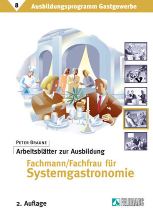 Für das 1.-3. Ausbildungsjahr. - Das Konzept des Ausbildungsprogramms hat sich seit 1980 bewährt, es wurde zum Standardwerk. Bei der Entwicklung der Neuauflage haben Verlag und Autor der didaktischen Gestaltung besondere Beachtung geschenkt. Durch die Neuordnung der Ausbildung wird vieles anders - Lernen bleibt einfach. Ein Plus für Lehrende und Lernende, ein Plus für den Gast, der im Mittelpunkt steht. Um allen Beteiligten die betriebliche Ausbildung im Gastgewerbe auch nach dem aktualisierten Berufsbild zu vereinfachen, bleibt es dabei: Jedes Lernziel des inhaltlich vorgeschriebenen Ausbildungsrahmenplans bildet einen Abschnitt in den beiden Teilen, aus denen das Ausbildungsprogramm besteht. Die Arbeitsblätter helfen bei Anwendung und Kontrolle der erworbenen Kenntnisse und Fertigkeiten im jeweiligen Handlungsfeld durch sinnvolle Vorgaben für Ausbildungsarbeiten mit Raum für Ergebnisse, Projektvorschläge für Einzel- und Gruppenarbeiten sowie Prüfungsfragen mit Lösungsschlüssel. Ausbildungsleitfaden und Arbeitsblätter ergänzen einander und bilden zusammen die optimale Grundlage für den Erfolg bei der Ausbildung. Durch die Form als Loseblattwerk im übersichtlichen A4-Format im stabilen Ordner können eigene Aufzeichnungen oder betriebsspezifische Unterlagen eingeheftet werden. Verbände und Institutionen des Gastgewerbes befürworten die Konzeption und empfehlen das Ausbildungsprogramm.