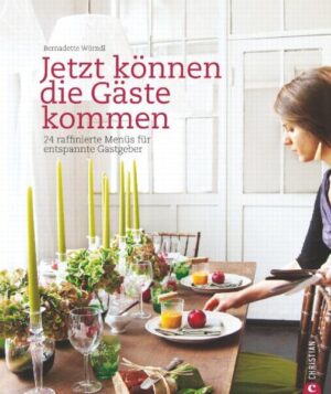 Die Gäste sind geladen und auf Ihre Vorfreude folgt Nervosität: Was soll ich bloß kochen? Sie möchten ein besonderes Menü zaubern und gleichzeitig ein entspannter Gastgeber sein? Mit den Rezepten von Bernadette Wörndl ist dies kein Problem: Für jeden Monat hat die erfahrene Köchin drei- und fünfgängige Menüs kreiert, die sich perfekt vorbereiten lassen. So sind kulinarische Aha-Erlebnisse für die Gäste und relaxte Abende für Sie garantiert!