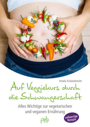 Jung, weiblich, Veggie  und jetzt schwanger: Frauen, die sich aus ökologischen oder ethischen Gründen für eine vegetarische oder vegane Ernährung entscheiden, möchten diese Lebensweise auch beibehalten, wenn sie ein Kind erwarten. Mit dem Bauch wächst aber nicht nur die Vorfreude, sondern oft auch die Unsicherheit. Schließlich wollen sie für ihr Baby das Allerbeste. Qualifizierter Rat und alltagstaugliche Rezepte sind nun wichtig, damit Mutter und Kind alle Nährstoffe bekommen, die sie gerade jetzt besonders brauchen. Irmela Erckenbrecht geleitet mit ihrem Buch zuverlässig durch die aufregenden Monate der Schwangerschaft. Leicht verständliche Empfehlungen helfen bei der optimalen Auswahl der Lebensmittel. Hinweise auf günstige und kritische Nährstoffe machen deutlich, wann eine kompetente Beratung und gezielte Nahrungsergänzung wichtig sind. Mit den unkomplizierten, vollwertigen Rezepten können Schwangere (und natürlich auch ihre Lieben) vom Frühstück bis zum Abendessen genussvoll schlemmen. Auch für plötzlich auftretende Gelüste hält das Buch gut verträgliche Alternativen bereit. Der Ernährungsratgeber ist ein verlässlicher Begleiter durch die vegetarische und vegane Schwangerschaft. "Auf Veggiekurs durch die Schwangerschaft" ist erhältlich im Online-Buchshop Honighäuschen.