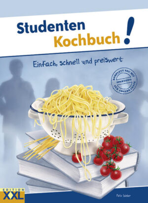 Gerade für Studenten ist eine ausgewogene Ernährung mit vielen frischen Lebensmitteln wichtig. Da sind Fertigpizza, Dauer-Döner und Mensa-Massenabfertigung keine gute Idee. Mit diesen preiswerten, schnell zubereiteten und leicht nachzukochenden Gerichten zaubert man ratzfatz Snacks, Suppen, Salate, Haupt- und Nachspeisen auf den WG-Tisch, die satt machen und schmecken.