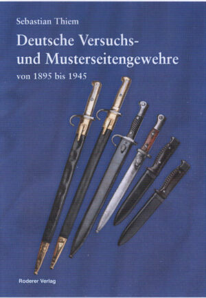 Honighäuschen (Bonn) - In diesem Werk von Sebastian Thiem findet der interessierte Leser erstmalig in der deutschen Fachliteratur eine immense Fülle an Daten, Fakten und Umfeldwissen über die Versuchs- und Musterseitengewehre von 1895 bis 1945. Schwerpunkte sind die Versuchsseitengewehre 71/95, die Musterseitengewehre 98/17 sowie das legendäre Seitengewehr 42. Die lückenlose Bearbeitung des Seitengewehrs 42, beginnend mit dem Entwicklungsauftrag, über die Konstruktion, das anschließende Patentverfahren und die tatsächliche Fertigung, kann als Grundlagenarbeit auf diesem Gebiet betrachtet werden. Bisher unveröffentlichte Primärquellen konnten hierzu erstmalig wissenschaftlich ausgewertet werden. Weiterhin werden alle aufpflanzbaren Seitengewehre kurz besprochen, welche im betrachteten Zeitraum offiziell eingeführt wurden und in Zusammenhang mit den Versuchs- und Musterseitengewehren stehen. Ausarbeitungen über wichtige Dienststellen oder die Abnahmeprozedur und Stempelung der Seitengewehre, runden das Werk ab. Gründlich recherchiert und reichhaltig mit Fotos, Maßtafeln und Konstruktionszeichnungen ausgestattet, ist dieses Werk für Sammler, Museen und Waffenhistoriker geradezu ein Muss.