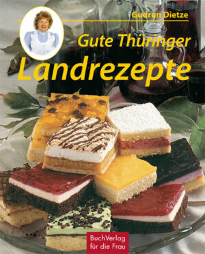 Zum süßen und herzhaften Schlemmen lädt auch das achte Koch- und Backbuch von Gudrun Dietze ein. Leichte ländliche Kost, leckere Kartoffelgerichte, schnelle Partyrezepte, Köstliches mit Holunder und Kürbis und eine Fülle neuer feiner Backpulver- und Hefekuchen zeigen die gute Thüringer Küche von ihrer schmackhaftesten Seite. Lassen Sie sich verführen zu Schustertorte und Jägerschmaus, Bauernsüppchen, Kirschpfanne, Rotkäppchenkuchen, Aprikosenmariechen und Pralinenkuchen.