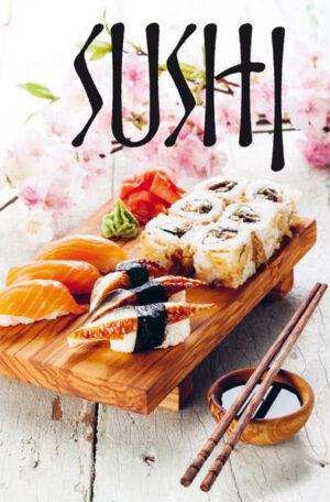 Sushi ist ein beliebtes japanisches Gericht, optisch wie geschmacklich ein Erlebnis, dass mittlerweile auch in unseren Breiten zahlreiche Anhänger gefunden hat. Denn Sushi schmeckt nicht nur köstlich, sondern ist auch Bestandteil einer ausgewogenen, fettarmen, gesunden Ernährung. Die klassischen Zutaten für Sushi sind Reis, roher Fisch und Algen. Es gibt aber auch Varianten mit Ei und Gemüse. Doch weil selbst gut sortierte Sushi-Restaurants meist nur eine kleine Auswahl an Sushi-Varianten anbieten, lohnt es sich mit Hilfe dieses Einsteiger-Buches die Zubereitung in der heimischen Küche auszuprobieren. Dafür sind keine großen Vorkenntnisse oder besonderes handwerkliches Geschick vonnöten  nur ein wenig Übung, die richtigen Küchenutensilien und Zutaten. Lassen Sie sich von unserer Autorin zum vielfältigen Sushi-Genuss verführen. "SUSHI" ist erhältlich im Online-Buchshop Honighäuschen.