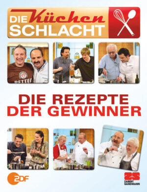 Wer kochen möchte wie Deutschlands beste Hobbyköche, findet in diesem Buch die 100 schönsten Rezepte aus der beliebten ZDF-'Küchenschlacht'. So kann jeder zu Hause mit den Gerichten punkten, mit denen die Gewinner der 'Küchenschlacht' ihre Kontrahenten am Herd besiegt und die Starköche in der Jury begeistert haben. Ob Vorspeisen oder Salate, raffinierte Hauptgerichte mit Fisch und Fleisch oder verführerische Desserts – mit den Rezepten der Sieger erntet man bei Familie und Freunden garantiert Applaus!