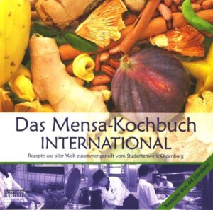 Mensa-Kochbuch, die Zweite - jetzt wird es international! Die Mensen des Studentenwerks Oldenburg bieten mehr als nur klassisch deutsche Küche. Internationale Gerichte haben von Anfang an die Speisepläne bereichert und sorgen täglich für Abwechslung auf den Tellern. Auch unsere Gäste sind längst international: Studierende aus mehr als 100 verschiedenen Ländern essen in den Mensen des Studentenwerks Oldenburg. In diesem Buch finden Sie über 100 Rezepte von allen Kontinenten: leckere Suppen, Salate und verschiedene Brotvarianten, viele vegetarische Gerichte, Köstliches mit Fleisch oder Fisch, eine Auswahl an Süßspeisen sowie Kuchen und Getränke. Beim Nachkochen am eigenen Herd helfen die vielen Tipps und Tricks von den Mensa-Küchenteams. Und stellvertretend für alle internationalen Kommilitonen stellen in diesem Buch fünf ausländische Studierende typische Gerichte aus ihrer Heimat vor.