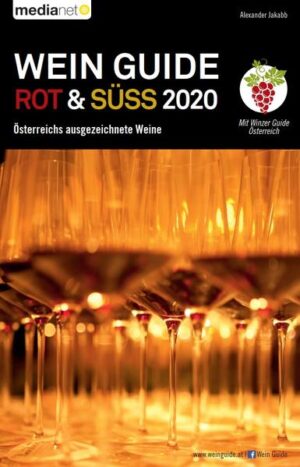 Welche sind die besten aktuell erhältlichen Rot- und Süßweine aus Österreich? Diese Frage beantwortet der neue WEIN GUIDE ÖSTERREICH ROT & SÜSS 2020 unter der Leitung von Herausgeber Alexander Jakabb, dessen prominent besetztes, unabhängiges Verkostungsteam die eingereichten Proben getestet und die herausragendsten Weine prämiert hat. Der Guide liefert auf 242 Seiten rasch, kompetent und übersichtlicher denn je, die wichtigsten Informationen zum Thema Weingenuss aus Österreich. Somit haben Sie auch in dieser Ausgabe wieder die angenehme Qual der Wahl an großartigen Winzern und hervorragenden bis außergewöhnlichen Rot- und Süßweinen.