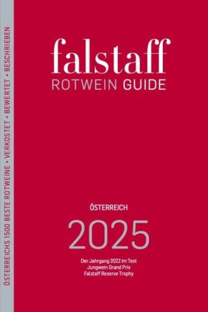 Die österreichische Rotweinszene im Überblick: Rund 1.500 Weine von etwa 500 Top-Weingütern werden im Falstaff Rotweinguide detailliert beschrieben und bewertet. Dazu: »Best Buy«-Sektion mit Weinen bis zu 10 Euro.