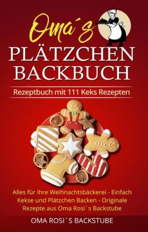 Mit Oma Rosi wie früher backen! Das beste Backbuch um nicht nur nach Rezept sondern auch mit Liebe zu backen. Mein Name ist Rosemarie und seit Jahren bin ich begeisterte Bäckerin und Naschkatze. Wie gerne ich meine Köstlichkeiten genieße, lässt sich auch kaum übersehen, wenn ich an mir herabschaue. Doch nicht nur ich nasche meine Leckereien gerne, sondern ich liebe es für oder mit meinen Enkeln zu backen. Gemeinsam in der Küche zu stehen, mit den verschiedenen Zutaten herumzuhantieren, den Jüngsten etwas Neues beizubringen und noch jede Menge Spaß zu haben, ist einfach das Größte für mich. Nicht verwunderlich, dass ich immer wieder höre: „Oma Rosi, wann backen wir wieder?“. Die wohl backlastigste Zeit ist Weihnachten. Was wäre das Weihnachtsfest ohne leckere Plätzchen, frisch aus dem Ofen? Schon Wochen vor Heilig Abend kannst Du backen, backen und nochmals backen. Ich zeige Dir unzählige verschiedene Rezepte, die leckerer kaum sein könnten. Für jeden Geschmack ist etwas dabei und Du musst nur zulangen. Doch vergiss Deine Familie nicht, denn diese will sicherlich auch einmal von Deinen Backkünsten kosten. Die besten Rezepte Es gibt einige Plätzchen, die zum Weihnachtsfest gehören, wie Baum, Schmuck, Geschenke und Omas Kuchen. Zum Beispiel Vanillekipferl, Linzer Sterne, Lebkuchen oder Schwarz-Weiß-Gebäck. Solche Plätzchen fallen unter die Rubrik „Klassische Weihnachtsbäckerei“. Sie sind immer köstlich, abwechslungsreich und sorgen sofort für eine schöne Weihnachtsstimmung. Doch Du musst nicht nur meine klassischen Rezepte nachbacken, sondern ich habe viele unterschiedliche Leckereien. Oma Rosi steht immerhin schon seit Jahrzehnten in der Küche. Mit der Zeit hat sich das eine oder andere Rezept angesammelt, das ich nun mit Dir teilen will. Du wirst vollkommen neue Geschmackskomponenten entdecken, die Du so nicht erwartet hast. Auch ich war überrascht, als ich meine neuen Kreationen das erste Mal probierte. Trotz der neuen Zutaten sind meine kreativen Rezepte nicht wenig weihnachtlich. Die Kunst des Backens Backen ist nicht mit Kochen vergleichbar. Beim Kochen kannst Du mit der Menge der Zutaten variieren und dennoch wird es am Ende gut. Beim Backen kann schon etwas Mehl zu viel, dafür sorgen, dass der Teig trocken und unbrauchbar wird. Keine Angst, Oma Rosi hat die richtige Lösung für Dich: eine Schritt-für-Schritt-Anleitung. Ich habe Dir die Zutaten aufgelistet, sodass Du diese nur grammgenau nachkaufen musst. Anschließend folgst Du einfach meinen kurzen, aber einfachen Anweisungen. Ich zeige Dir in wenigen Schritten, wie Du bei den jeweiligen Plätzchen vorgehen musst. Selbst Backanfänger können nicht viel falsch machen und schon bald fliegt der Duft nach frisch gebackenen Plätzchen durch das Haus. Pass aber auf, dass kleine, gierige Finger Dir nicht sofort alle Plätzchen vom Blech mopsen. Ich wünsche dir viel Spaß beim Backen und ein frohes Fest!