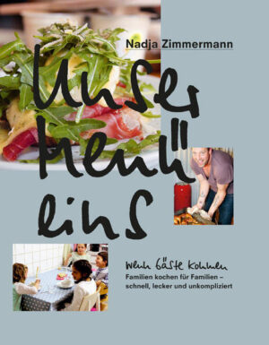 Nadja Zimmermann hat mit ihrem ersten Buch 'Unser Menü eins' den Nervvieler Eltern und wohl auch Kinder getroffen. Die 50 porträtierten jungen Familien und ihre Lieblingsrezepte machten das Buch schnell zum Bestseller mit inzwischen drei Auflagen. Für den Nachfolger 'Unser Menü eins - wenn Gäste kommen' stellt Nadja Zimmermann 25 neuen Familien die Frage, was sie kochen, wenn befreundete Familien zum Essen eingeladen sind. 25 Gastgeberfamilien stellen ihr Menü eins, ihren Klassiker vor, welchen sie regelmäßig für befreundete Familien kochen.Die 25 eingeladenen Familien verraten dazu ebenfalls ihre Sicht der Dinge. Was kommt bei ihnen gut an? Was bringt man mit? Wie machen sie es selbst?Alle 50 Familien werden kurz porträtiert und der ganze Abend wird wiederum fotografisch begleitet. Der Fokus liegt auf dem Menü und den Tipps der Gastgeber, doch es wird auch verraten, wie die Kinder beschäftigt werden, was die kulinarischen Vorlieben sind, wo Hektik ausbricht oder wie sie gar nicht erst aufkommt. Zu den 25 porträtierten Familien gehören neben Menschen wie du und ich auch Schweizer Prominente, wie schon beim ersten Buch. Dieses Mal sind unter anderen Andrea Jansen,Michael Steiner, Sarina Arnold und Judith Wernli mit dabei. Die Menüs werden Kindern und Erwachsenen gerecht, sind unkompliziert und praktisch. Sie bestehen aus drei Teilen, Apéro oder Vorspeise, Hauptgericht, Nachspeise. Die einzelnen Gänge sind lecker und einfach: Gerichte, die in wenigen Sätzen erklärt sind, die aus nicht zu vielen Zutaten bestehen und die schnell auf dem Tisch stehen.