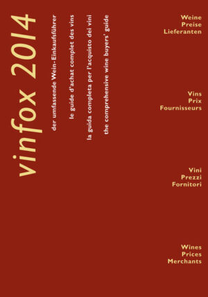 Weine, Preise, Lieferanten in der Schweiz. Umfassend. Aktueller Einkaufsführer und unverzichtbares Arbeitsinstrument für: - Weinliebhaber und -sammler - Preisbewusste Weinkonsumenten - Weinhändler und -einkäufer - Sommeliers und Restaurateure - Auktionshäuser und Broker