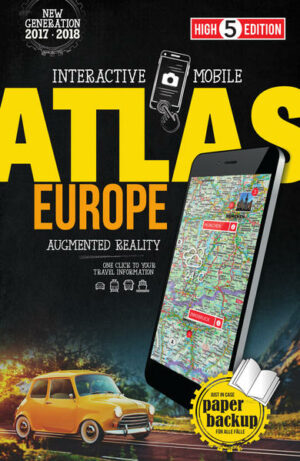 The first physical atlas with direct access to useful additional information from the Internet The entirety of Europe on 432 pages in a scale of 1:800