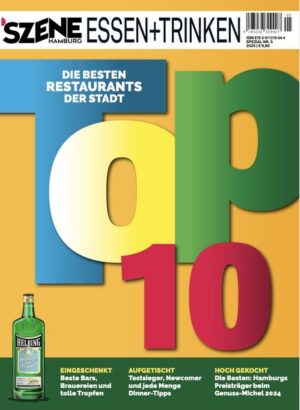 Genussverliebte, Szenegänger, Hamburg-Besucher, mit und ohne Nachwuchs im Schlepptau – sie alle schwören seit über 30 Jahren auf das Insiderwissen der SZENE-HAMBURG-Redaktion. Einmal im Jahr erscheint der Gastro-Guide SZENE HAMBURG ESSEN + TRINKEN, der Einblick in rund 700 Hamburger Restaurants gibt. Unsere beliebten Top-10-Listen veröffentlichen wir darüber hinaus in der kleinen Schwester des großen Guides, unserem Top10-Guide im Pocket-Format. Welches sind die besten Restaurants, welche spannenden Neueröffnungen sollte man nicht verpassen, wo werden die stilvollsten Drinks gemixt und welche legendären Kneipen bringen uns durch die Nacht: Wir verraten, wo es den frischesten Fisch, das saftigste Steak, die höchsten Burger und die krosseste Pizza gibt und welches Restaurant beim Ausflug aufs Land ein Muss ist. Außerdem: Wo und wie feiert Hamburg? Das verraten wir in unserem Special FESTE+FEIERN! Der SZENE HAMBURG Top10-Guide präsentiert die besten Tipps der Stadt auf einen Blick – übersichtlich, handlich, informativ!