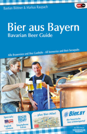 Im Buch "Bier aus Bayern - Bavarian Beer Guide", das erstmals die gesamte bayerische Bierkultur mit allen Brauereien und ihren Gasthöfen zum Inhalt hat, haben die Autoren Bastian Böttner und Markus Raupach die aktuell noch selbst brauenden Betriebe anschaulich portraitiert. Das Ergebnis: Knapp 600 Braustätten in den sieben Regierungsbezirken, dazu viele Museen und typisch bayerische Bierfeste werden auf insgesamt 672 Seiten vorgestellt. Das Buch enthält zudem einen herausnehmbaren Bier-Atlas mit kompletter Landkarte von Bayern und allen Brauereien auf 32 Seiten. Bei der Gestaltung wurde sehr stark mit Bildern und Icons gearbeitet, so dass der Brauereiführer ein absolutes "must have" für das internationale bieraffine Publikum darstellt.