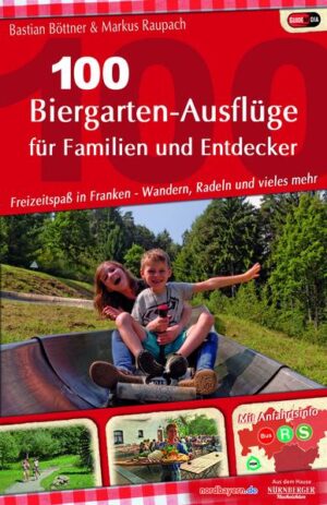 100 Mal Freizeitspaß Franken gehört zu den schönsten und spannendsten Regionen in Deutschland. Das wissen nicht nur die 3,5 Millionen Einwohner in der Metropolregion Nürnberg, die den größten Teil Frankens umfasst, sondern auch die über 10 Millionen Gäste, die jedes Jahr in das Land um Main und Regnitz pilgern. Die Bierkultur gehört dabei zu den meistgenannten Gründen, aber schon auf dem nächsten Platz findet sich der hohe Freizeitwert der Region. Eine traumhaft schöne Natur mit Seen, Bergen und malerischen Flüssläufen, Erlebnisse vom Baumwipfelpfad über den Monsterbaggerpark bis hin zu wilden Kanufahrten - all das macht einen Urlaub in Franken einzigartig. Doch auch die meisten Franken selbst kennen die Vielfalt ihres Heimatlandes viel zu wenig! Deswegen hat das Bestsellerautorenduo Markus Raupach/Bastian Böttner die Perlen aus ihrem reichhaltigen Erfahrungsschatz zusammengetragen und die schönsten Bierkeller und Biergärten mit den außergewöhnlichsten und spannendsten Attraktionen Frankens kombiniert. In diesem Buch mit über 100 zusammengestellten Ausflügen finden sich vor allem abenteuerlustige Paare und Familien wieder, aber auch mutige Entdecker aller Art kommen auf ihre Kosten. Fränkische Bier- und Freizeitkultur, zusammen sind sie in Deutschland und Europa unschlagbar. Der Beweis ist “100 Biergarten-Ausflüge für Familien und Entdecker”. Freuen Sie sich auf spannende Tagestouren mit jeder Menge Spaß und spannenden Erlebnissen.